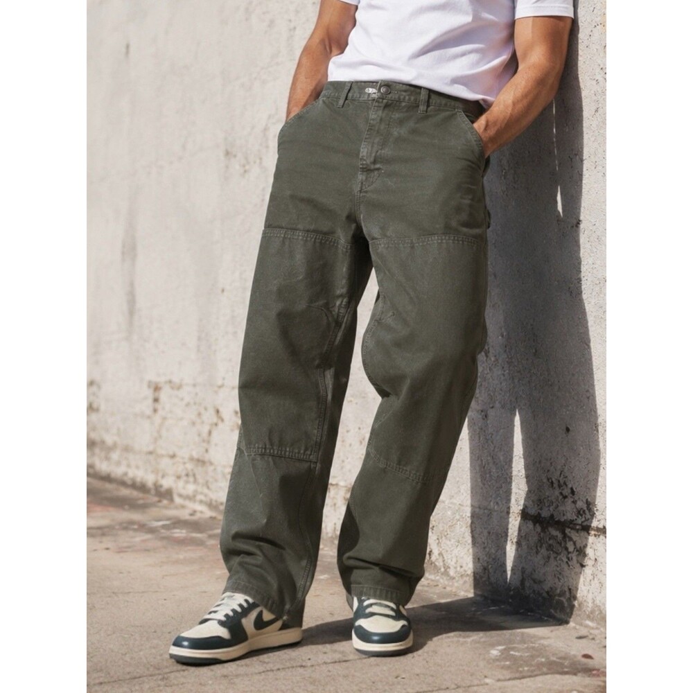 Madewell Double Knee Utility Pants Mens 33x32 Canvas Green Workwear